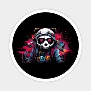 Cyberpunk Panda Magnet